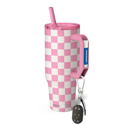 Thicc Buddy 40oz | Pink Checkered